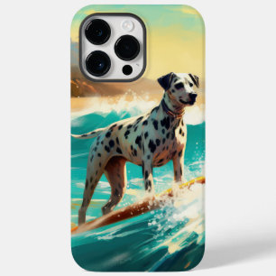 Dalmation Beach Surfing Painting  Case-Mate iPhone 14 Pro Max Case