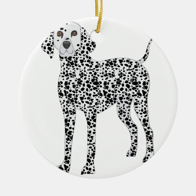 Dalmation Ceramic Tree Decoration (Front)