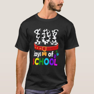 Dalmation Dog 101 Days Of School Teachers Kids T-Shirt