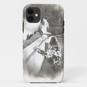 Dalmation dog Dolly with horse iPhone 11 Case