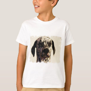 Dalmation Dog Kid's Ringer T-Shirt