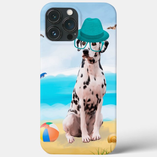 Dalmation Dog on Beach Case-Mate iPhone Case (Back)