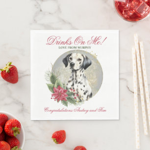 Dalmation Dog Wedding Napkins With Dogs Photo