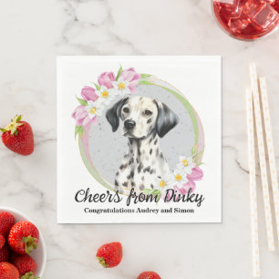Dalmation Dog Wedding Napkins With Dogs Photo