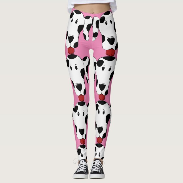 DALMATION DOG YOGA PANTS (Front)