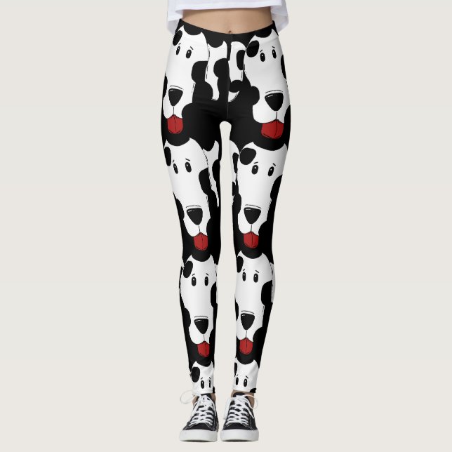 DALMATION DOG YOGA PANTS (Front)
