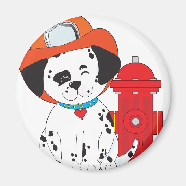 Dalmation Fire Dog Magnet (Front)