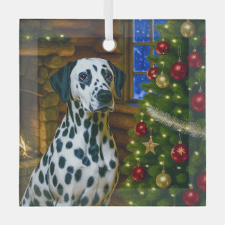 Dalmation glass tree decoration
