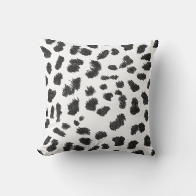 Dalmation print throw pillow (Front)