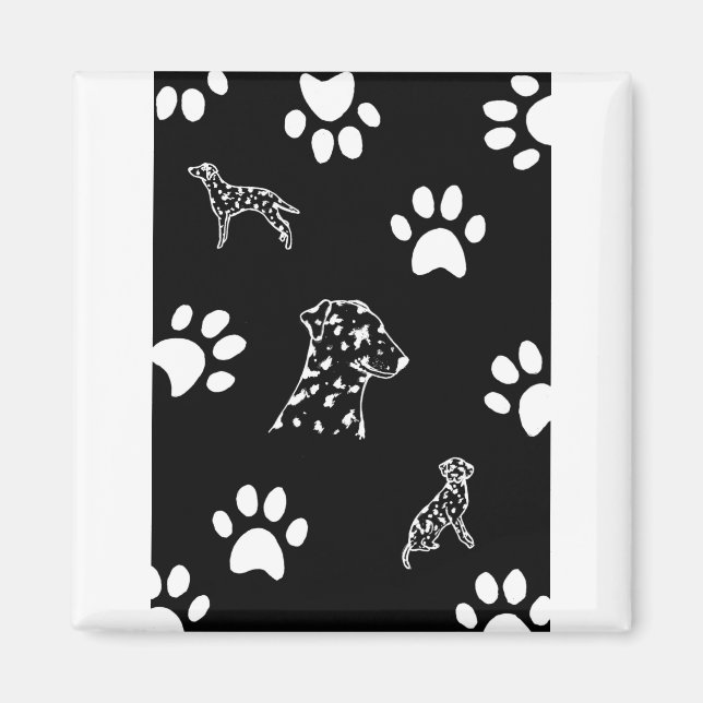 Dalmation puppies paws magnet (Front)