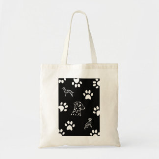 Dalmation puppies paws tote bag