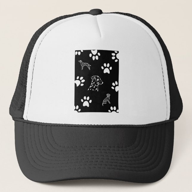 Dalmation puppies paws trucker hat (Front)
