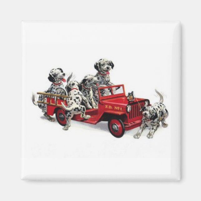 Dalmations Firefighters Magnet (Front)