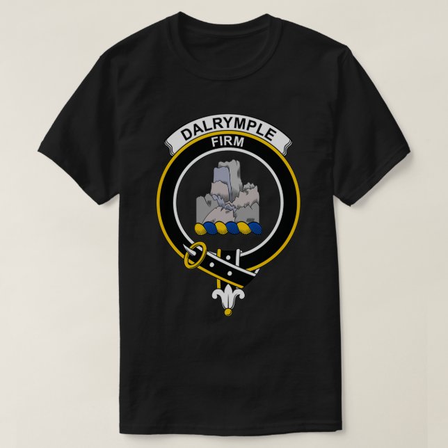 Dalrymple Crest Tartan Clan Scottish Clan T-Shirt (Design Front)
