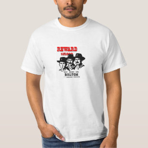 Dalton Gang Brothers Modern wanted poster image. T-Shirt