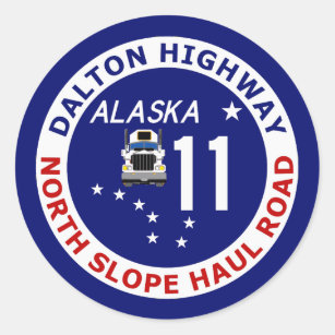 Dalton Highway, North Slope Haul Road Classic Round Sticker