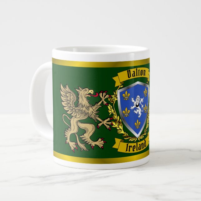 Dalton Irish Shield & Griffins Large Coffee Mug (Front Left)