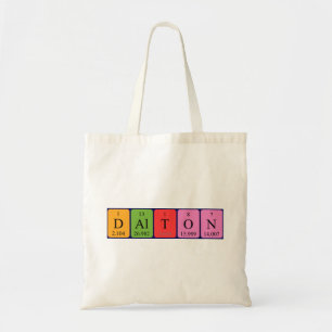 Dalton periodic table name tote bag