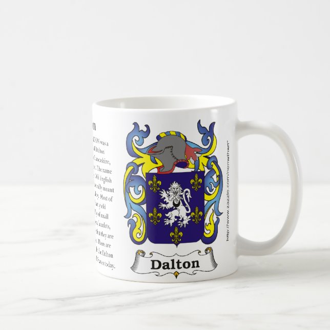 Dalton, the origin and meaning on a mug (Right)