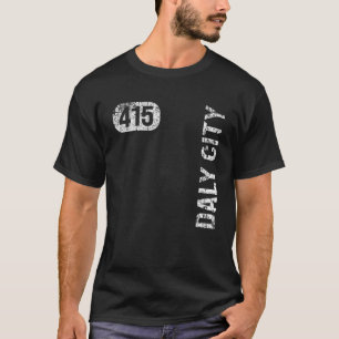 Daly City California 415 Area Code Vintage Retro T-Shirt