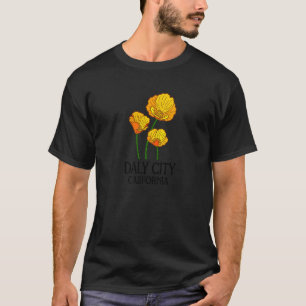 Daly City California CA Poppy Flower State City Vi T-Shirt