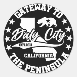 Daly City,California Classic Round Sticker