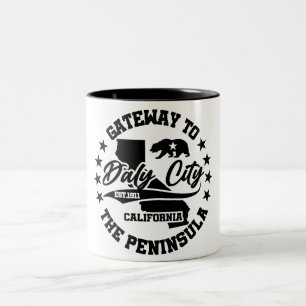 Daly City,California Two-Tone Coffee Mug
