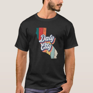 Daly City City Retro Vintage Hometown California P T-Shirt