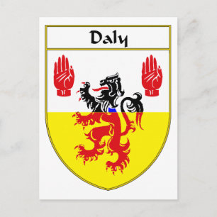 Daly Coat of Arms/Family Crest Postcard
