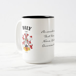 Daly Family Crest, Translation & Meaning Two-Tone Coffee Mug