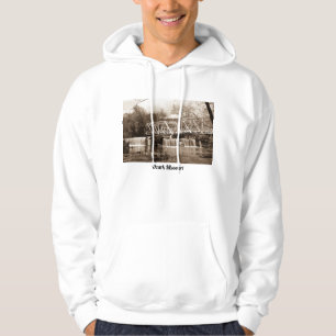 Dam At Finley River Sepia Hoodie
