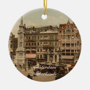 Dam Square, Amsterdam, Netherlands Ceramic Ornament