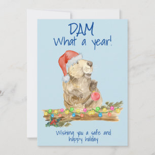 Dam What a Year Beaver 2020 Christmas Holiday Card