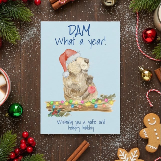 Dam What a Year Beaver 2020 Christmas Holiday Card (Creator Uploaded)