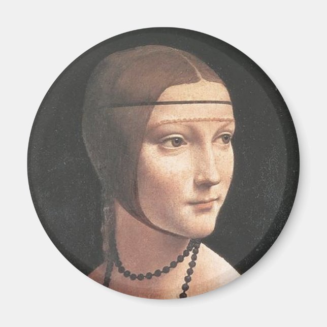 Dama con ermellino Da Vinci Fine Art Magnet (Front)