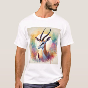 Dama Gazelle 010824AREF101 - Watercolor T-Shirt
