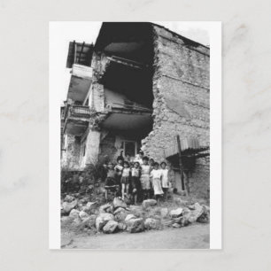Damage to Stepanakert Postcard
