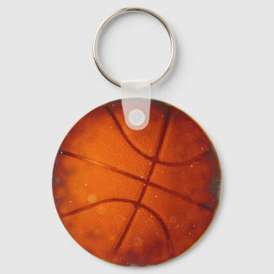 Damaged Basketball Photo Key Ring