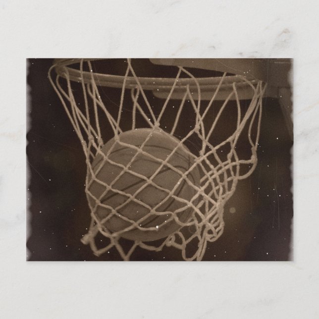 Damaged Basketball Photo Postcard (Front)