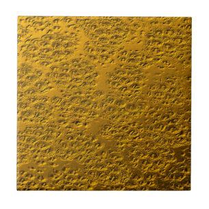 Damaged gold metal ceramic tile