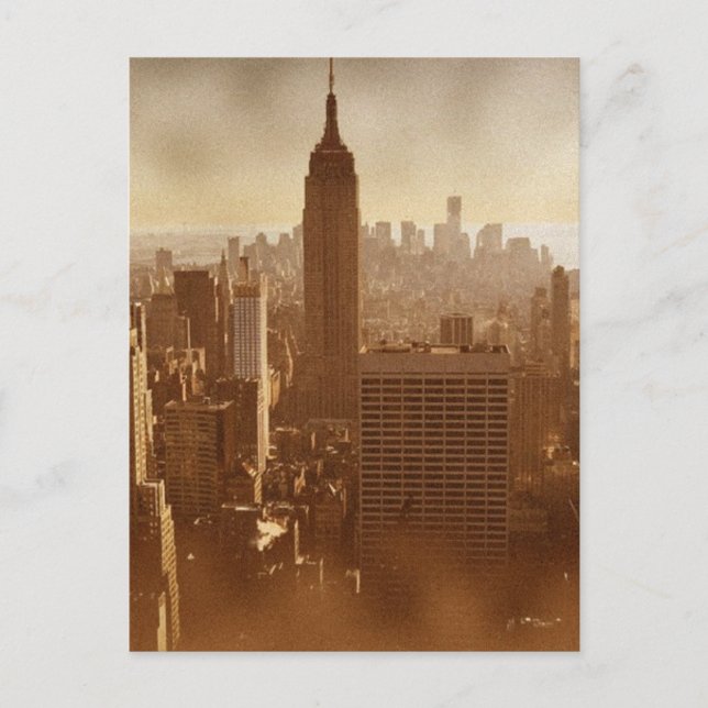 Damaged Photo Effect New York Postcard (Front)