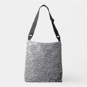 Damaged silver metal crossbody bag