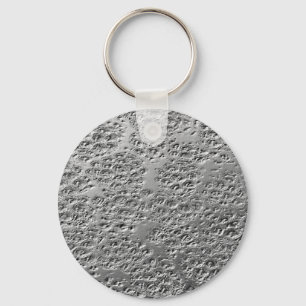 Damaged silver metal key ring