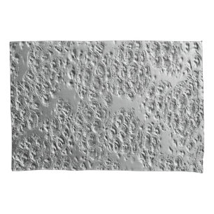 Damaged silver metal pillowcase