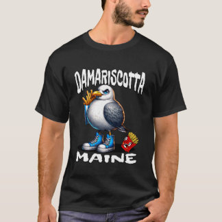 Damariscotta Maine Funny Seagull French Fries Souv T-Shirt