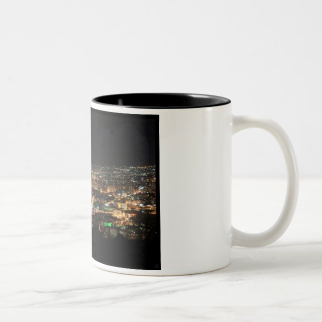 Damascus at night - Syria Two-Tone Coffee Mug (Right)