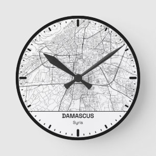 Damascus Clock City Line Art