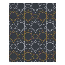 Damascus Steel Geometric Pattern Poster