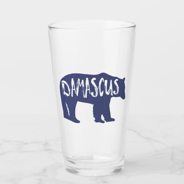 Damascus Virginia Bear Glass (Front)
