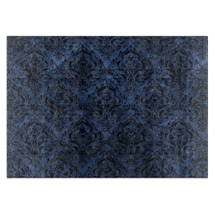 DAMASK1 BLACK MARBLE & BLUE STONE (R) CUTTING BOARD